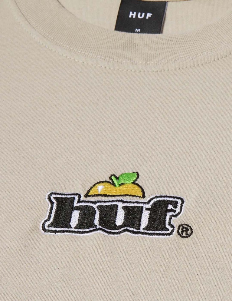 HUF T-shirt produce tee argilla ricamata